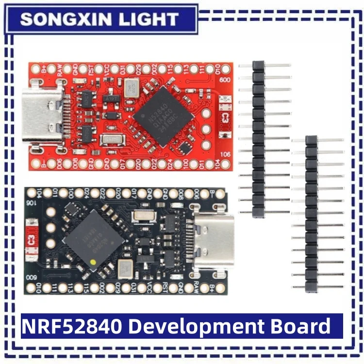 NRF52840 Board Compatible With Nice! V2.0 Bluetooth Split Keyboard Development for Pro Micro Sd Red Power Supply Voltage Aiyima