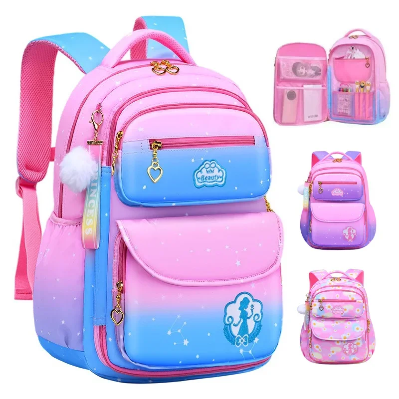 Mochila escolar con diseño de puerta de refrigerador para niñas, mochila de Campus para niños de 6 a 12 años, mochila impermeable para estudiantes