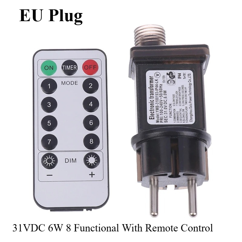 Адаптер питания, вилка США/ЕС, переменный ток 31 В, 6 Вт, 8 функций с дистанционным управлением, светодиодная лампа, драйвер, адаптер переключателя, трансформатор IP44, преобразователь