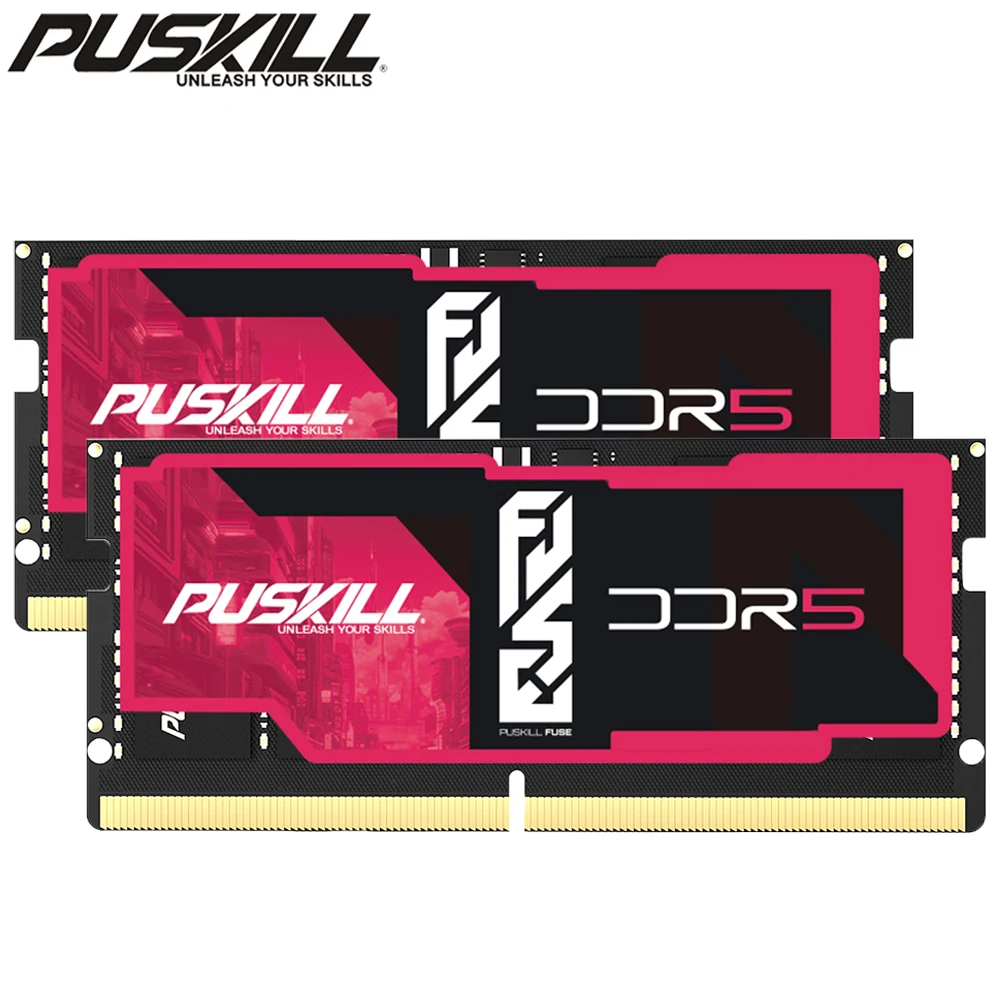 PUSKILL DDR5 Notebook RAM 32 GB 16 GB 8 GB 5600 MHz 5200 MHz 4800 MHz CL46 CL42 CL40 1,1 V 262-Pin Laptop SODIMM Speicher