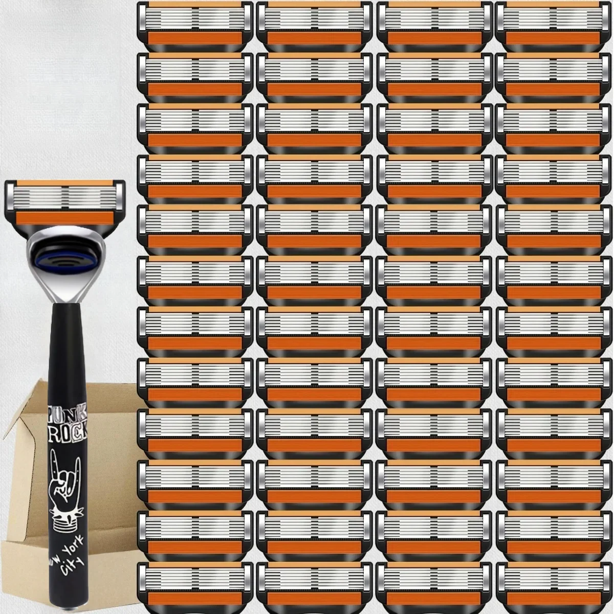 Maquinilla de afeitar de seguridad para hombres de alta calidad, cuchillas de afeitar de acero inoxidable alemán de 6 capas, Afeitadora Manual que reemplaza la cabezal cortador