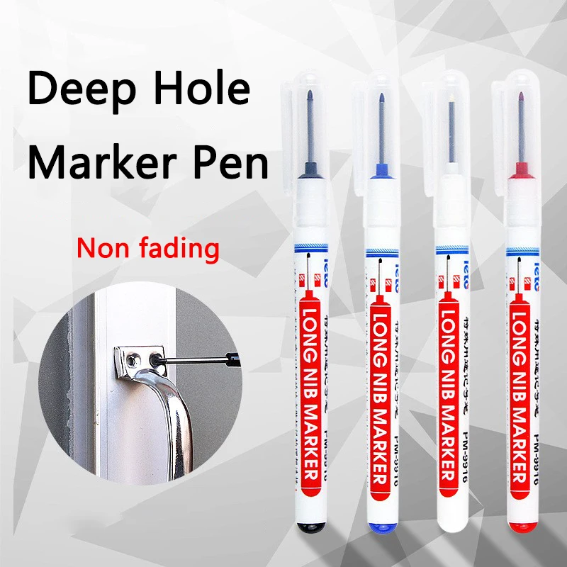 6 ชิ้น/เซ็ต 20 มม.หลุมลึกยาว Nib เครื่องหมายสําหรับโลหะ Perforating ปากกากันน้ําห้องน้ําไม้ตกแต่งอเนกประสงค์