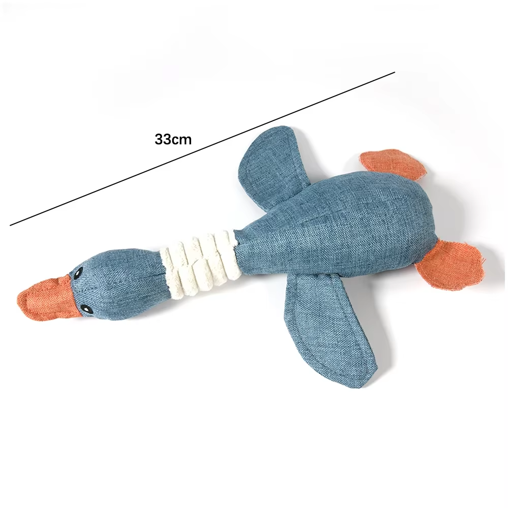 Schattige Hond Knuffels Huisdier Eend Piepend Speelgoed voor Puppy Geluid Wilde Gans Kauwspeeltje voor Kleine Midden Grote Honden Tandenpoetsen Speelgoed