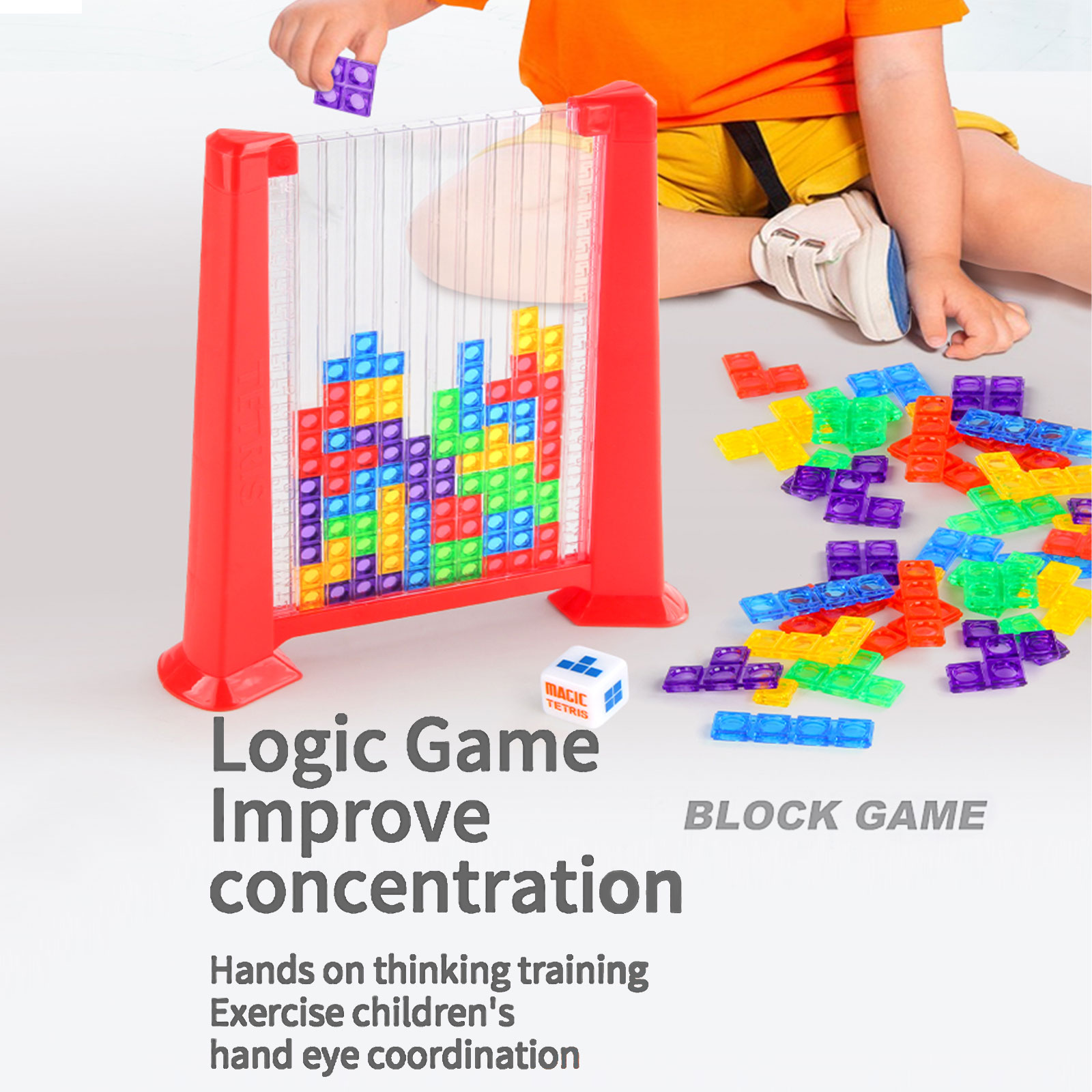 3Dテトリスカラフルなビルディングブロック変更可能パズルクリエイティブデスクトップタングラムゲーム古典科学教育子供おもちゃ