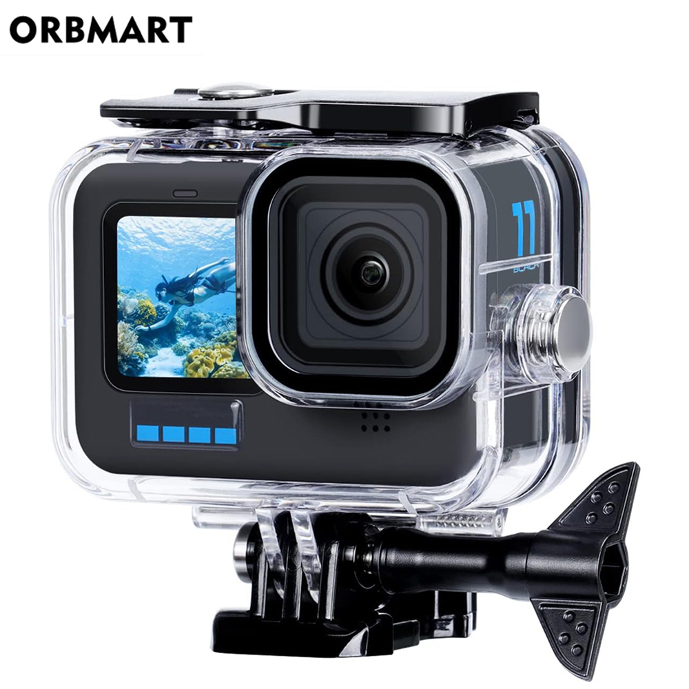Funda impermeable de 60M para GoPro Hero 13, 12, 11, 10, 9, carcasa de buceo subacuática, cubierta de buceo para Go Pro Hero 9 10 11 12 13, accesorios