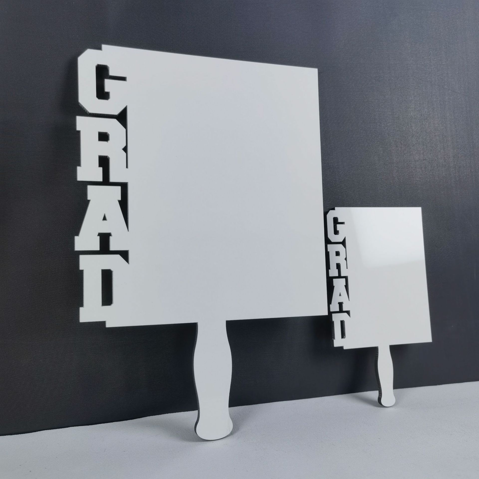 10 Teile/los 170x100x5mm 2025 Fans Sublimation Rohlinge Grad Fans Für Benutzerdefinierte Graduierung Speicher Geschenke