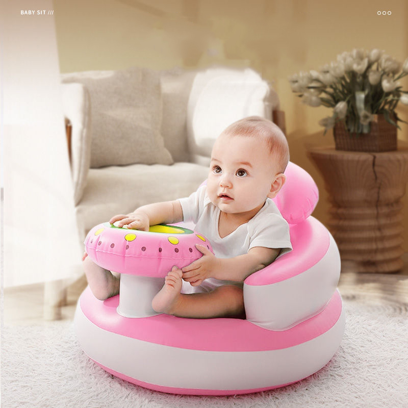Asiento inflable para bebé, sofá, taburete de baño, sillón de descanso para bebé, silla de comedor de aprendizaje