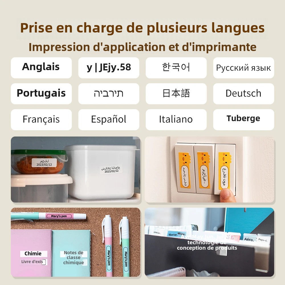 Phomemo Q30 imprimante d'étiquettes Mini imprimante poche thermique étiqueteuse sans fil autocollant poche Portable imprimante diverses étiquettes papier