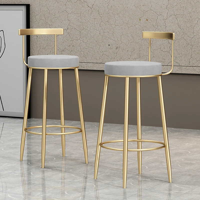 Design Nordic Bar Stools Modern Creative Relaxing Counter Living Room Aesthetic Bar Stools Back Taburete Alto Lounge Furniture