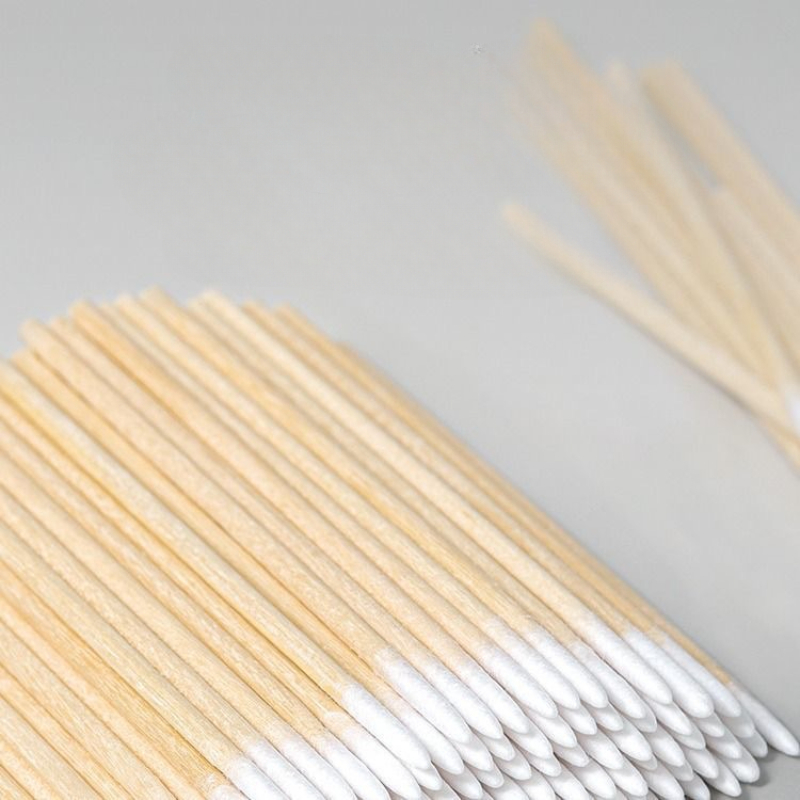 100/300 Uds hisopo de algodón de doble cabeza maquillaje de mujer punta de bastoncillos de algodón para palos médicos de madera limpieza de nariz y oídos herramientas de cuidado de la salud