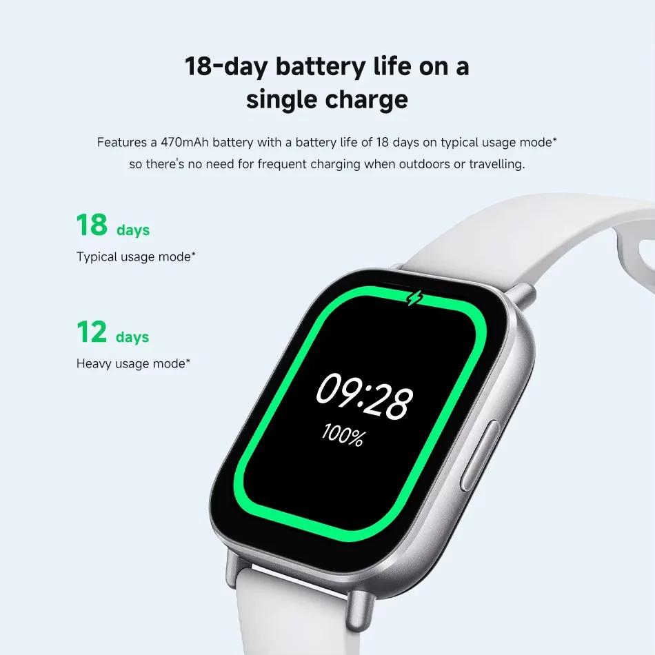【Marca +】 Versão global Xiaomi Redmi Watch 5 Display ativo de 2 '' Fino a 18 dias de vida útil da bateria Mais de 140 modos de treino Bluetooth