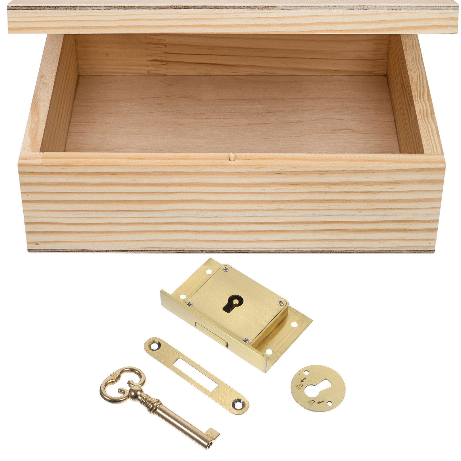 Polished Brass Square Retro Copper Lock Heavy Duty Cabinet Drawer Lock With Key For Storage Box File Cabinet Desk Wood Chest