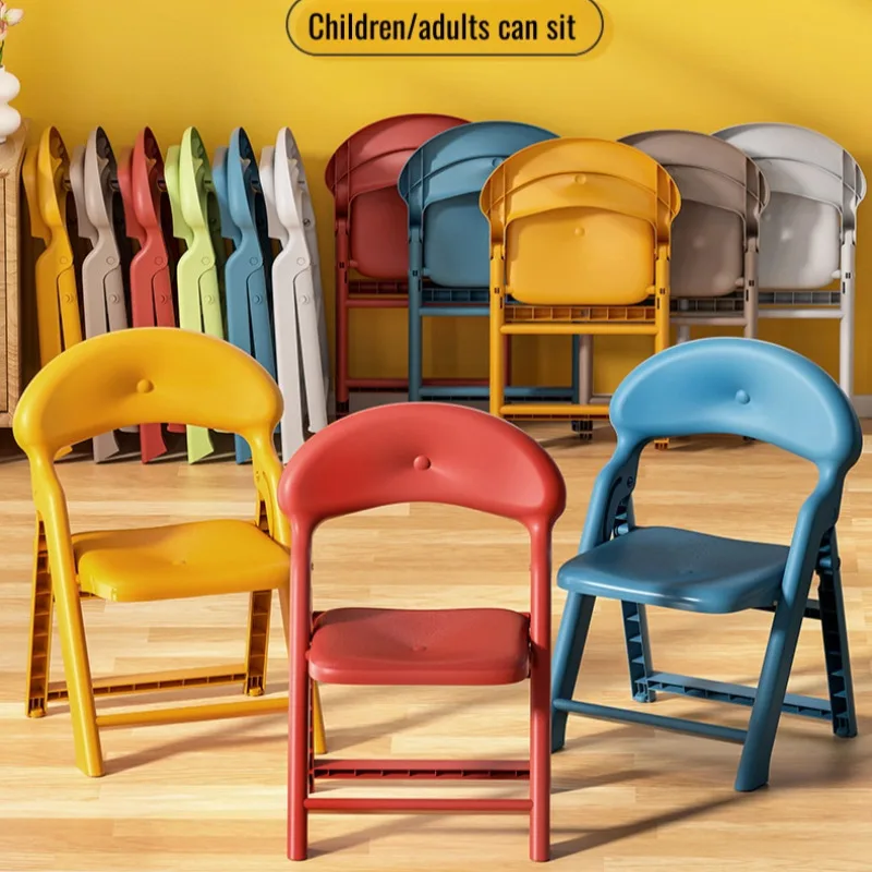 Sedia pieghevole per bambini Sedia con schienale pieghevole spesso per zona dei bambini Panca piccola Sedia ergonomica con design di rinforzo antiscivolo