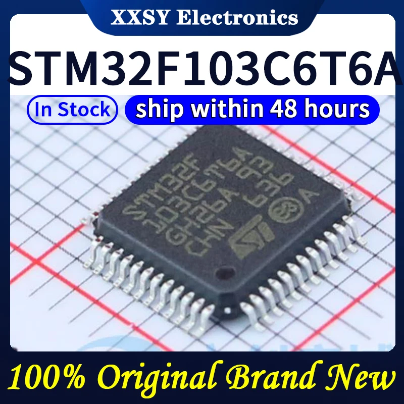STM32F103C8T6 STM32F103CBT6 STM32F103C6T6A STM32F103RBT6 STM32F103RCT6 STM32F103RDT6 Disponibile 100% originale e nuovo