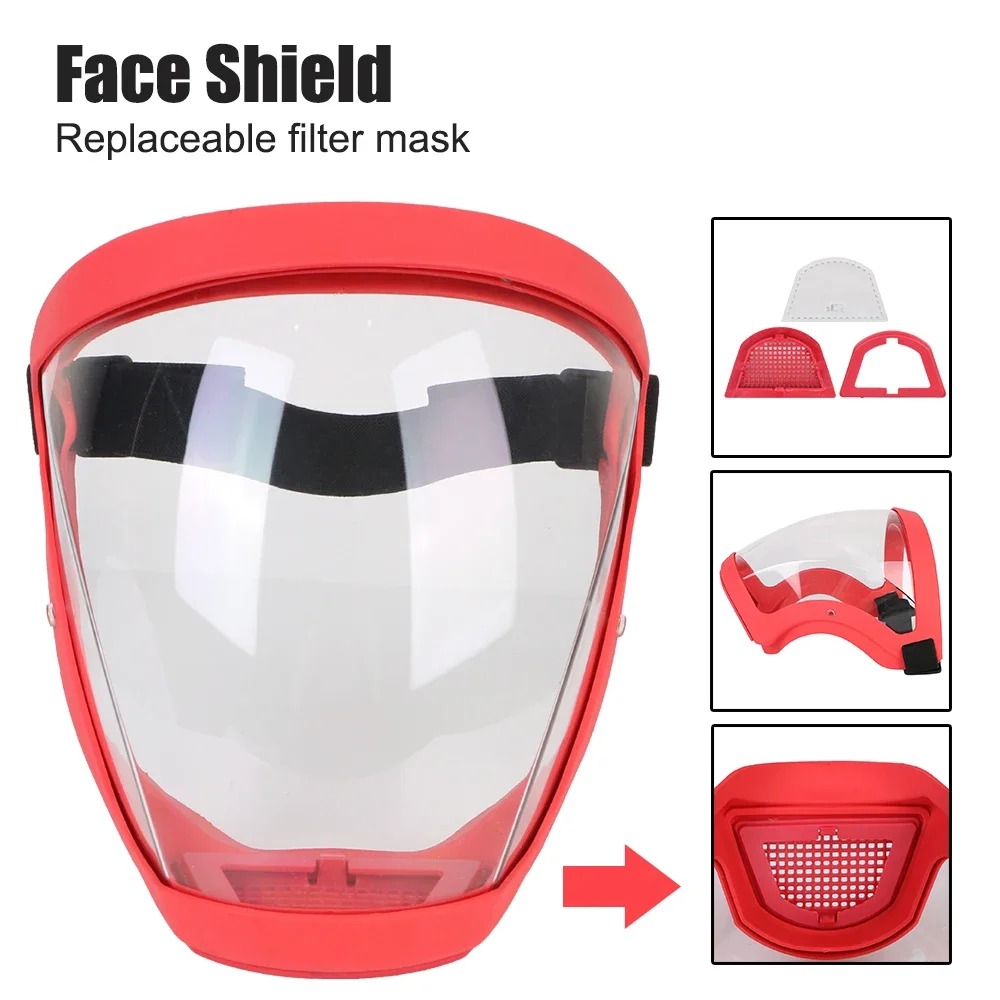Full Face SHIELD หน้ากากโปร่งใส HEAD Eye SAFETY ป้องกันแว่นตาหน้าจอ Visors ฝุ่น WindProof Anti-FOG เครื่องมือห้องครัว