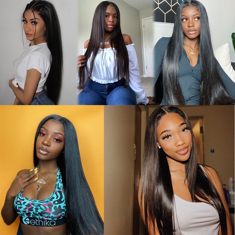 Tóc Thẳng Lưng Xương Thẳng Tóc Bó 8-36 Inch Remy Tóc Bó Brasil Dệt Con Người Làm Tóc