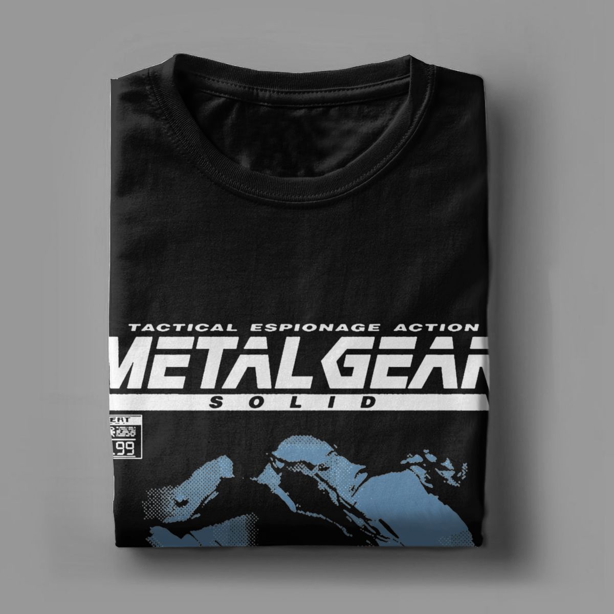 男性と女性のための半袖Tシャツ,クラシックなラウンドネック,スネークゲーム,メタルギア,楽しい,Mgs1