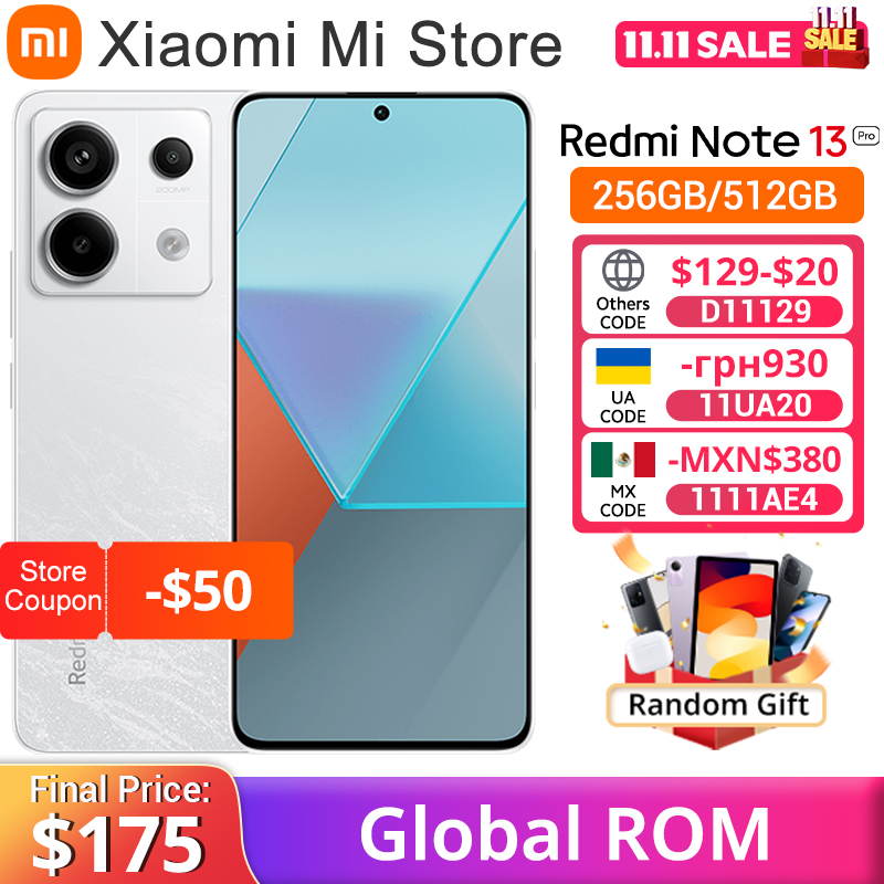Xiaomi redmi note 13 pro 5g global rom smartphone snapdragon 7s gen 2 120hz tela 5100mah 67w carregamento rápido celular