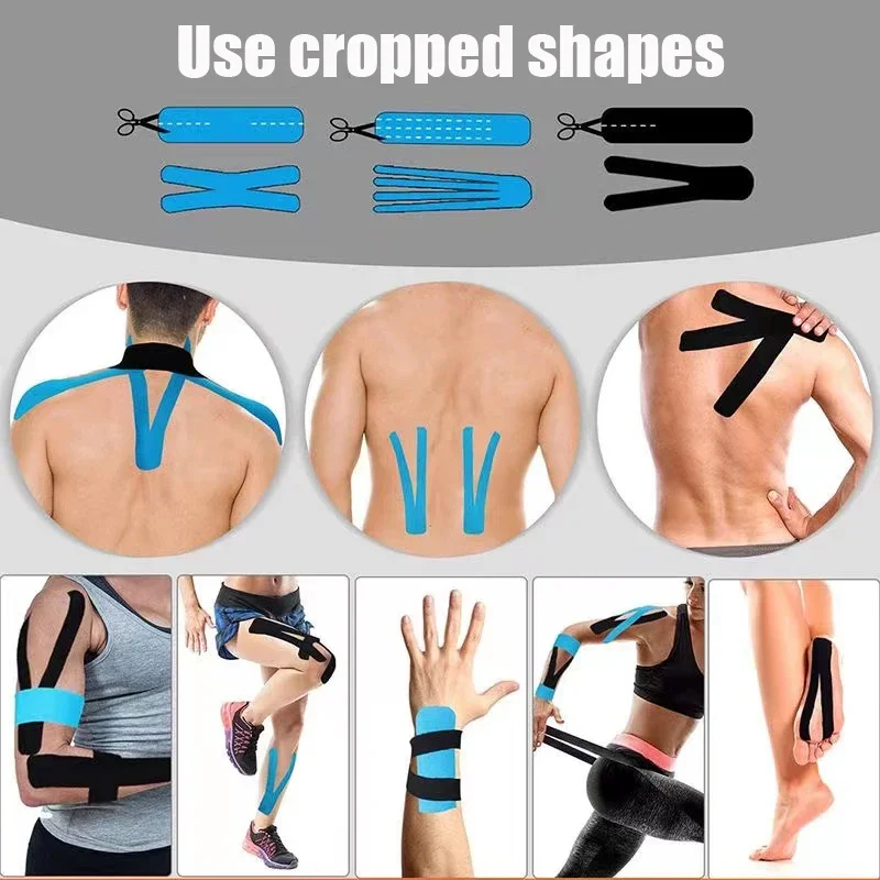 Nuovo nastro kinesiologico recupero atletico nastro elastico ginocchiera sollievo dal dolore muscolare ginocchiere supporto per palestra fasciatura fitness