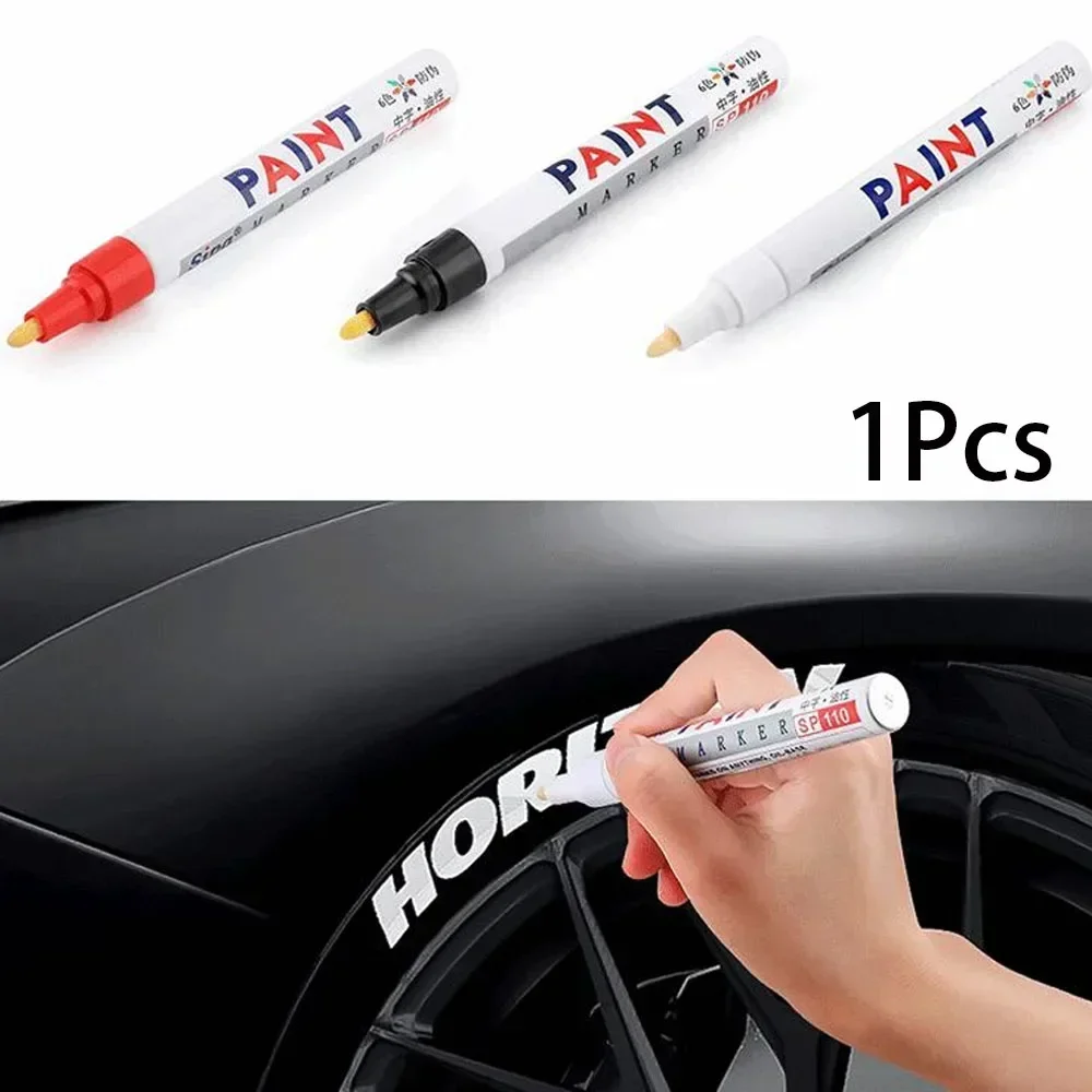 Autolack Stift Wasserdicht Auto Rad Reifen Fettige Malerei Mark Stift Auto Gummi Reifen Lauffläche CD Metall Permanent Farbe Marker