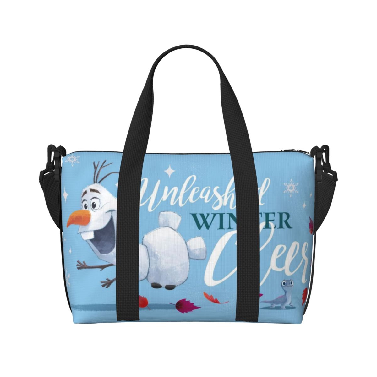 Benutzerdefinierte Olaf Wallpaper Anime Einkaufstasche Frauen große Kapazität Frozen Beach Gym Schulter Reisetasche