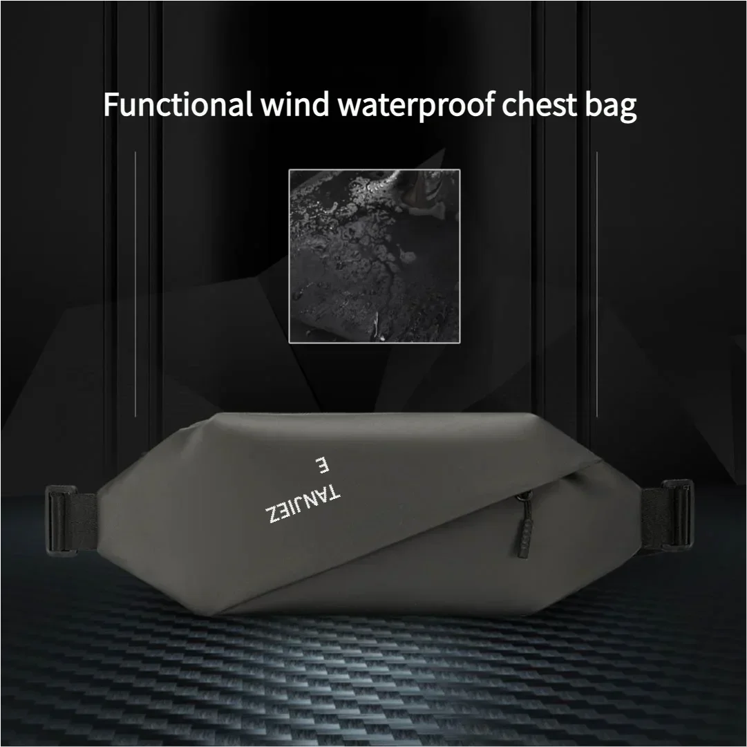Hautfreundliche, verschleißfeste, minimalistisches Design, funktionelle winddichte Brusttasche/Hüfttasche