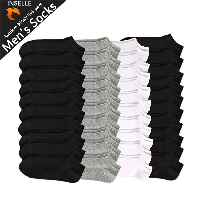 10 paia di calzini da barca da donna/uomo invisibili a taglio basso in silicone antiscivolo estivi calzini alla caviglia tinta unita casual traspiranti
