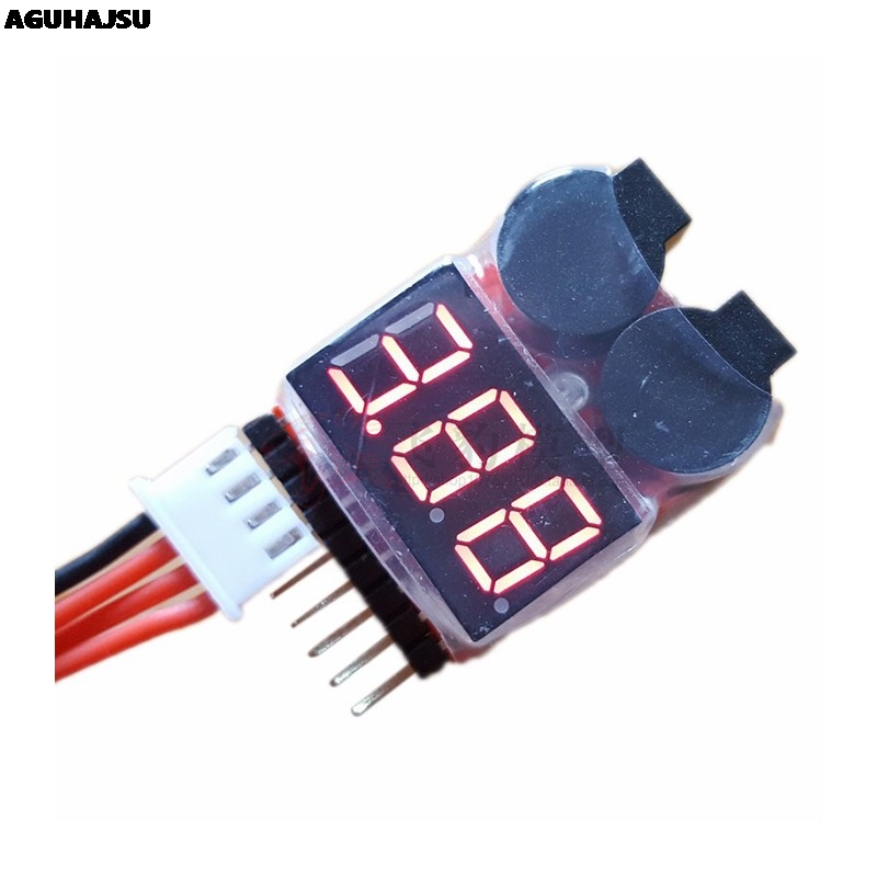 1pcs 1-8S LED Alarme de campainha de baixa tensão Lipo Indicador de tensão Verificador