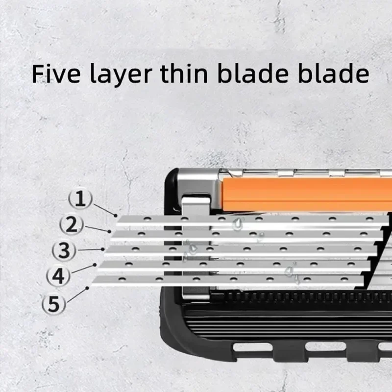 Shaving razor Shaver Five Layer Blade Manual Razor Blade, Men's Razor Vintage Beard Blade 5 Blade Holder