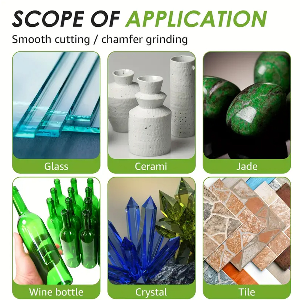 Disco de corte de vidrio de 100/115/125mm, 1-25 Uds., hoja de sierra para botellas de vino de diamante, hoja de corte de biselado de cristal de Jade, corte de vidrio