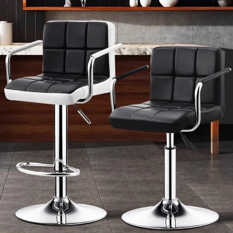 Banquetas de bar personalizadas para pedicure, estilo nórdico, luxuoso, designer, salão de beleza, confortável, minimalista, móveis de metal