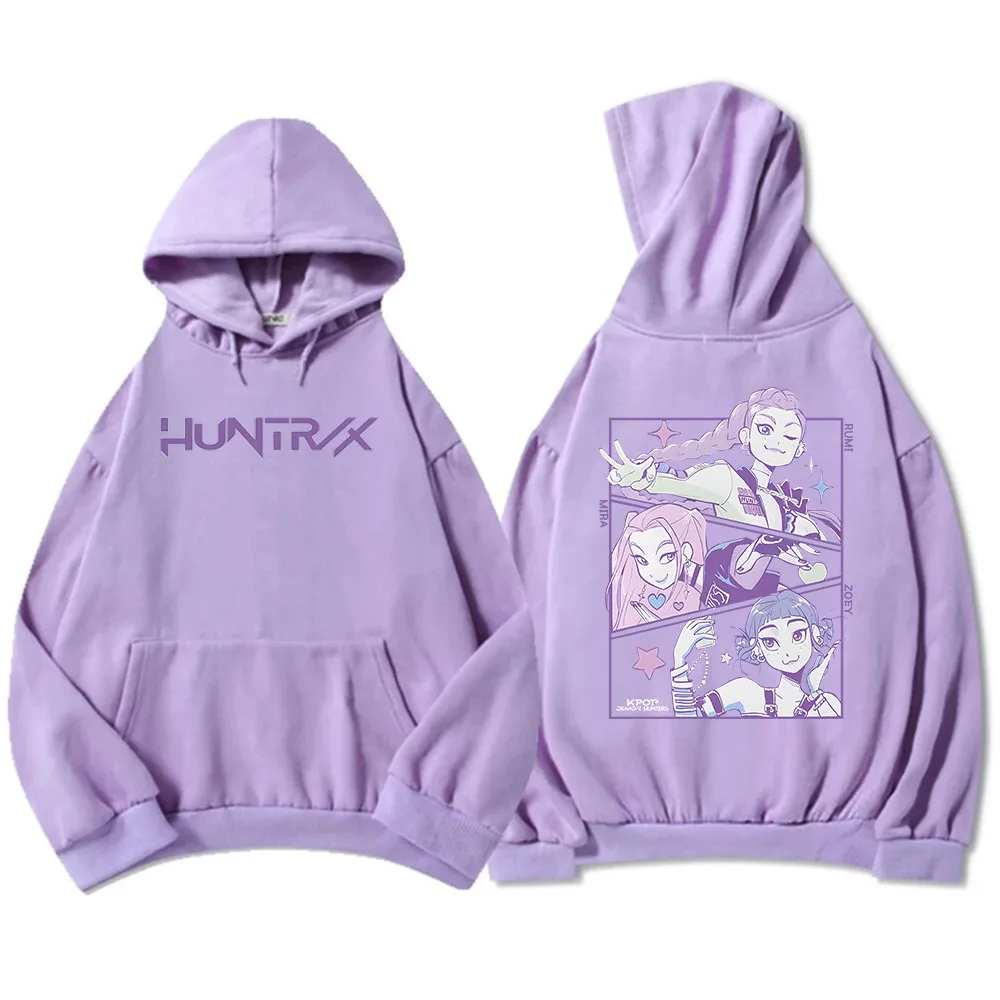 Sudaderas con capucha para hombre y mujer, sudaderas con gráficos de película KPop Demon Hunters, jerséis cálidos con capucha de lana, Top con estampado de Sudadera a la moda para hombre 2025