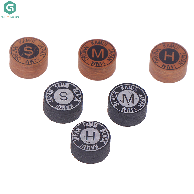 1 шт., 14 мм, японский наконечник для кия, качественный кожаный наконечник для кия для бассейна, девятишальный кий, наконечник для снукера, жесткая мягкая головка