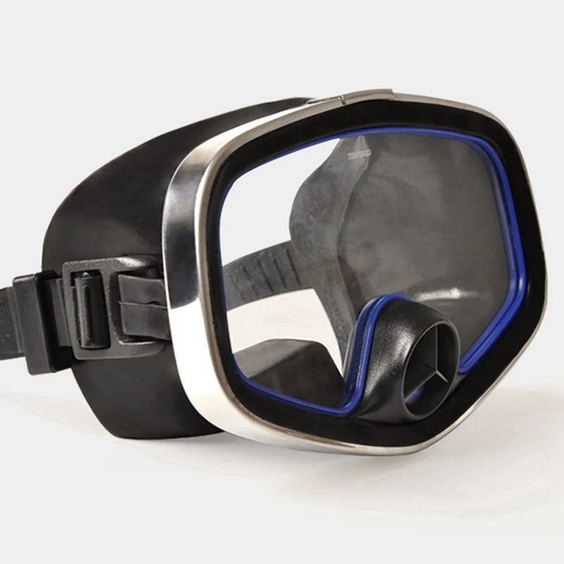 Smart-2X Yon Sub Scuba Diving Classic Free Dive One-Window Silicone Purged Mask Black Nose Valve Large Frame Adult Diving Mask