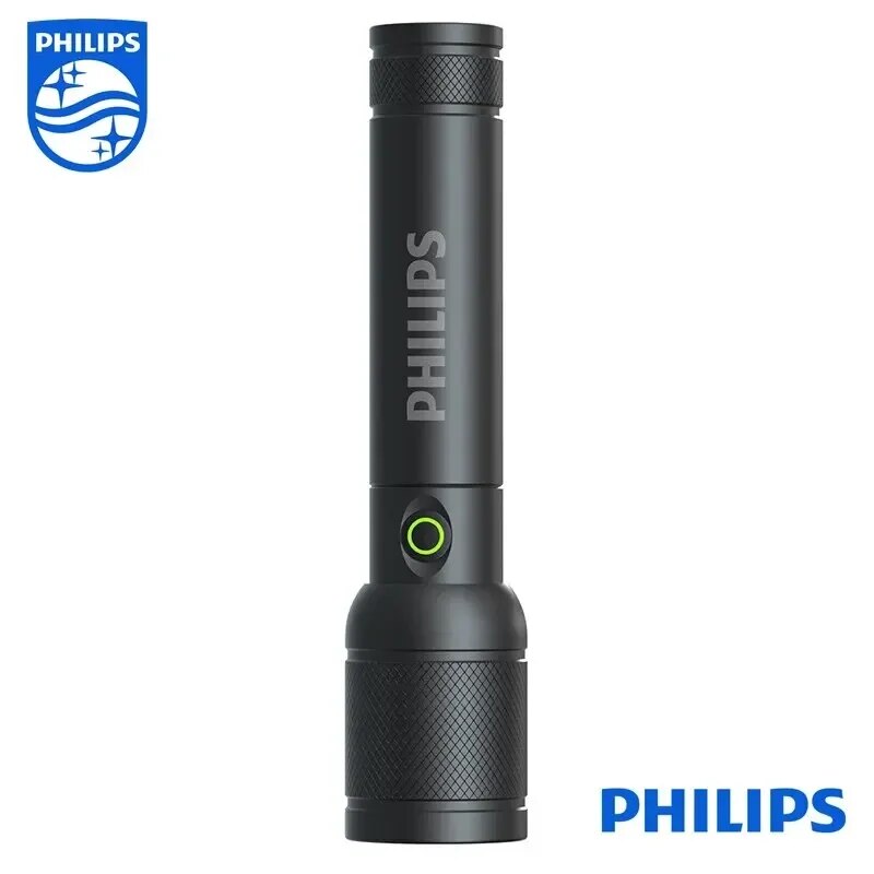 Philips-6168 Lanterna com Zoom Óptico, Lanterna Portátil, Tipo-C, 4 Modos de Iluminação, Autodefesa, Camping, Lanterna, 6168