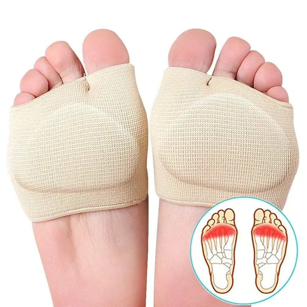 Cuscinetti metatarsali per donne e uomini Cuscinetto per l'avampiede per la palla del piede Solette per alleviare il dolore Mezza calza Supporto Cuscino per il piede in gel morbido