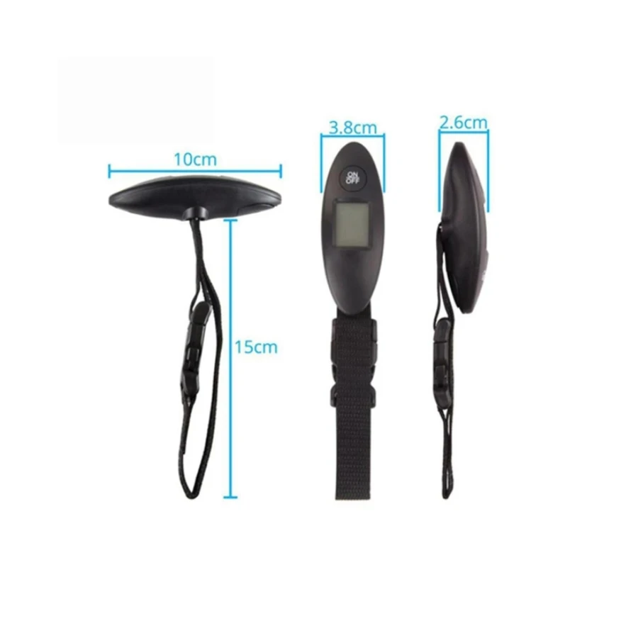 Báscula de equipaje portátil de 40kg/100g, báscula colgante Digital de viaje de alta precisión con cinturón de correas, equipaje electrónico Digital LCD