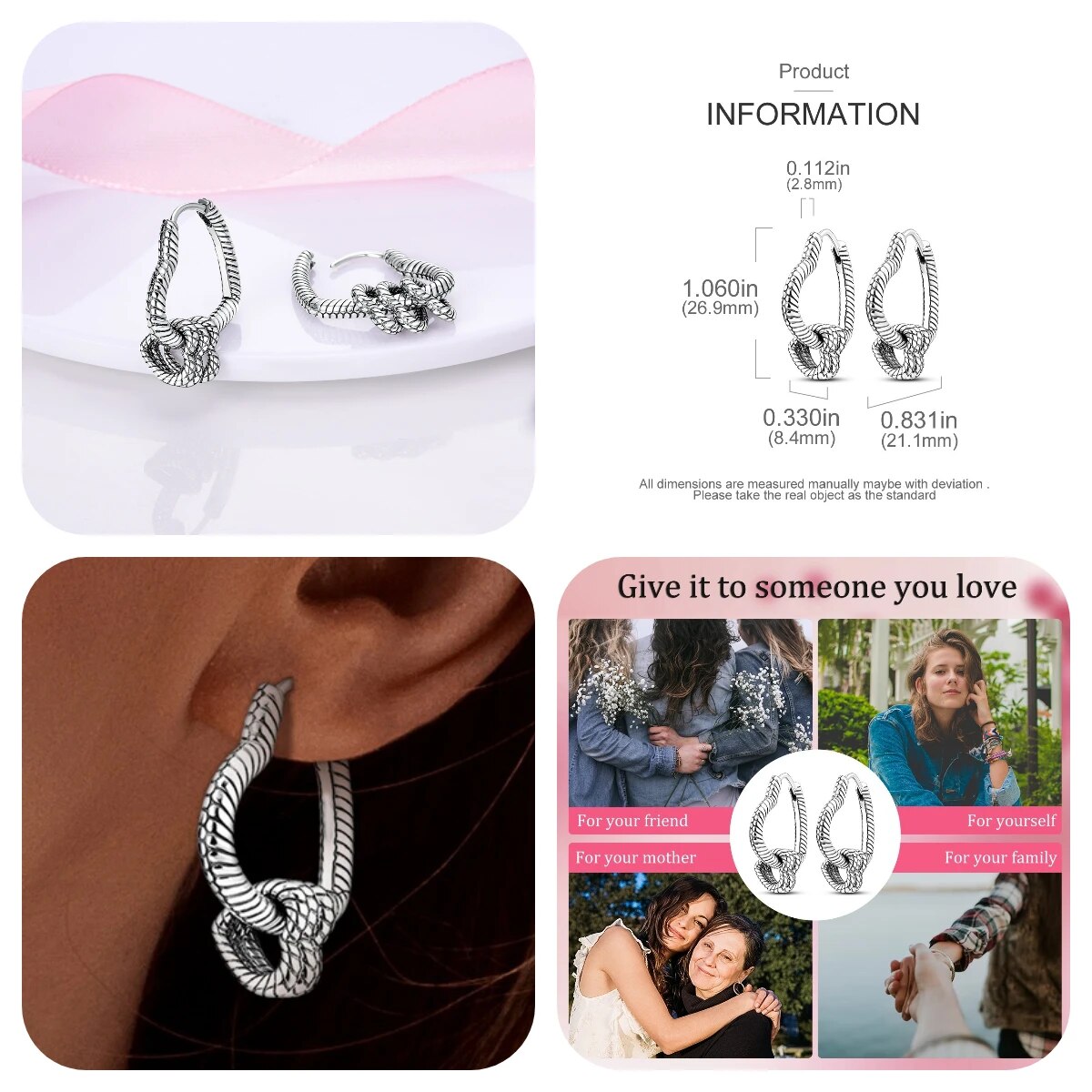 Mula 1Pc Hoepel Oorbellen Verzilverde Vrouwen Mode Sieraden Cadeau Voor Feest Jubileum