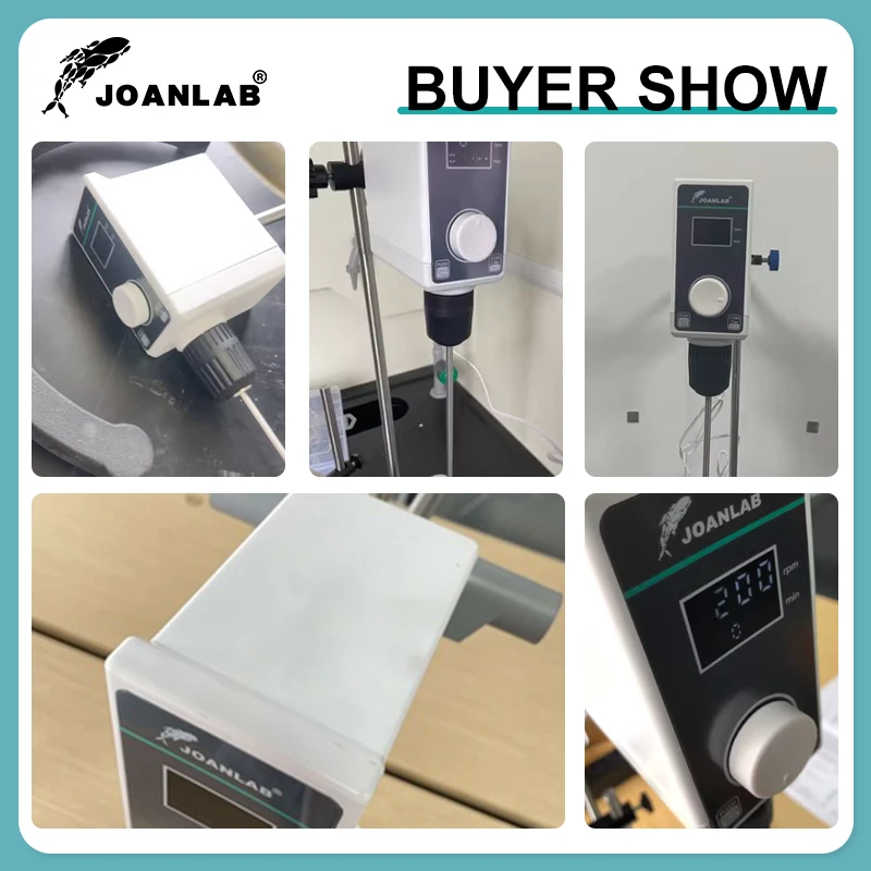 JOANLAB Agitatore elettrico da laboratorio Display digitale Agitatore sopraelevato Miscelatore Attrezzatura da laboratorio 20L 1500 giri/min