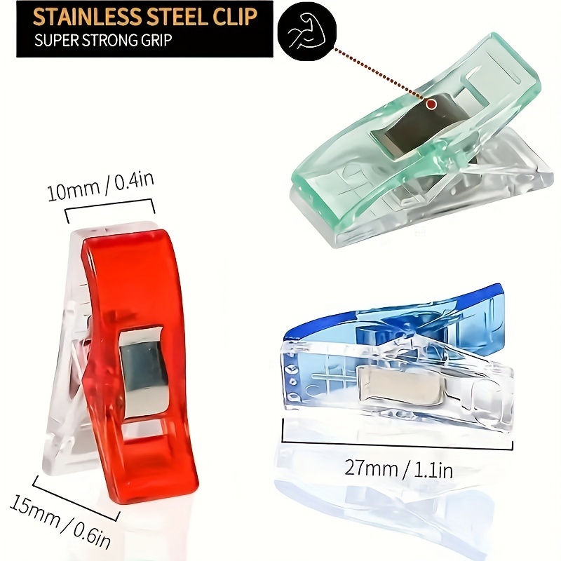 10/30/50/100PCS Sewing Clips Colorful Clips Multipurpose Plastic Craft Crocheting Knitting Safety Clothing Clips for Fabric