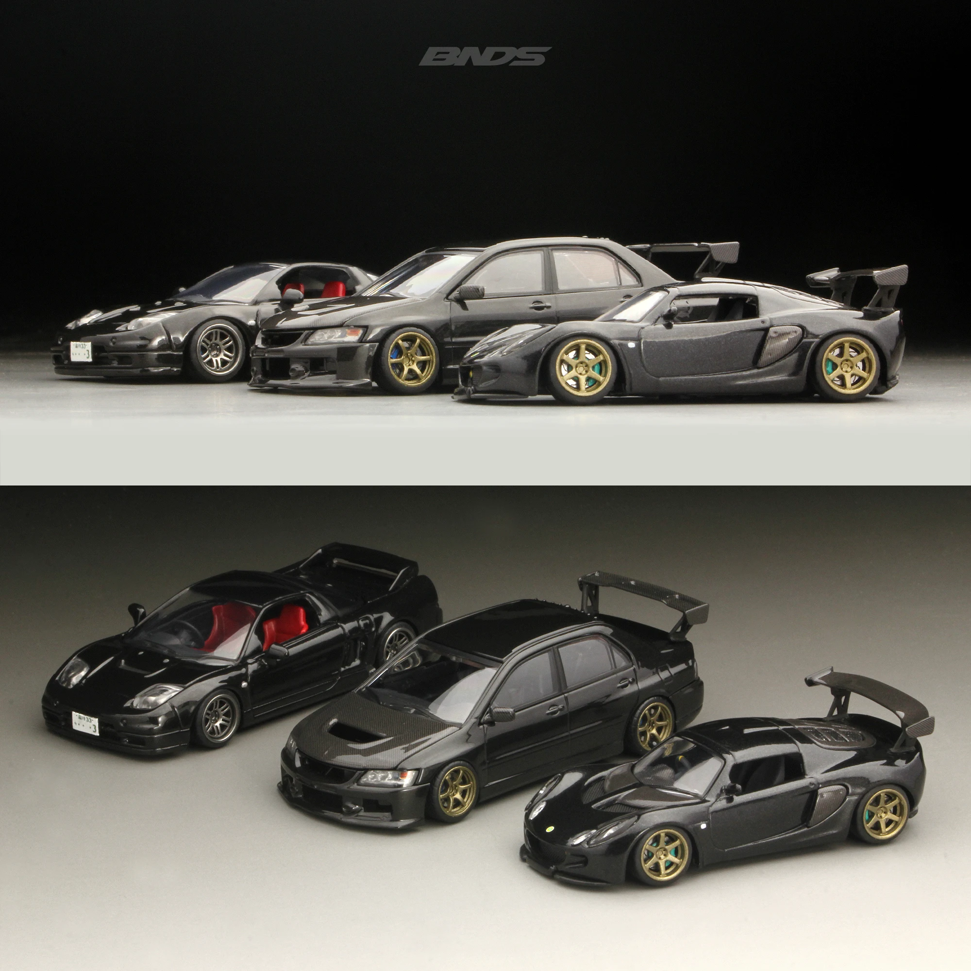 BNDS 1/64 ホイールゴムタイヤ ABS アセンブリリム修正パーツ 1:64 モデルカー VIP スタイルディテールアップセット新しいクリアランス