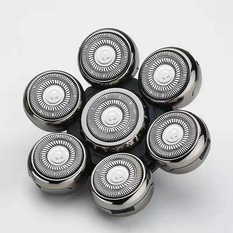 Rasoirs électriques 7D lavables pour hommes, têtes de rasage flottantes, kit de tondeuses, coupe-bordure, remplacement de rasoir à 7 lames