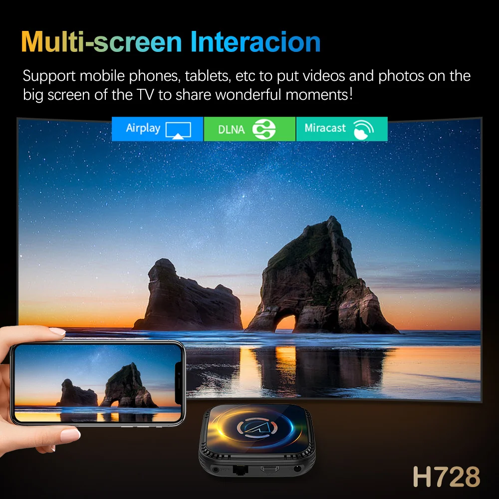 VONTAR H728 Android 14 TV Box Allwinner H728 Octa Core Cortex A55 Support 8K Video 4K 1000M LAN Wifi6 Media Player Cooling  Fan