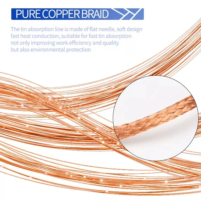 PCB BGA Soldering Tool Desoldering Braid1.0/1.5/2.0/2.5/3.0/3.5/4.0mm Solder Remover Wick Wire Welding Tin Sucker 1.5 meters