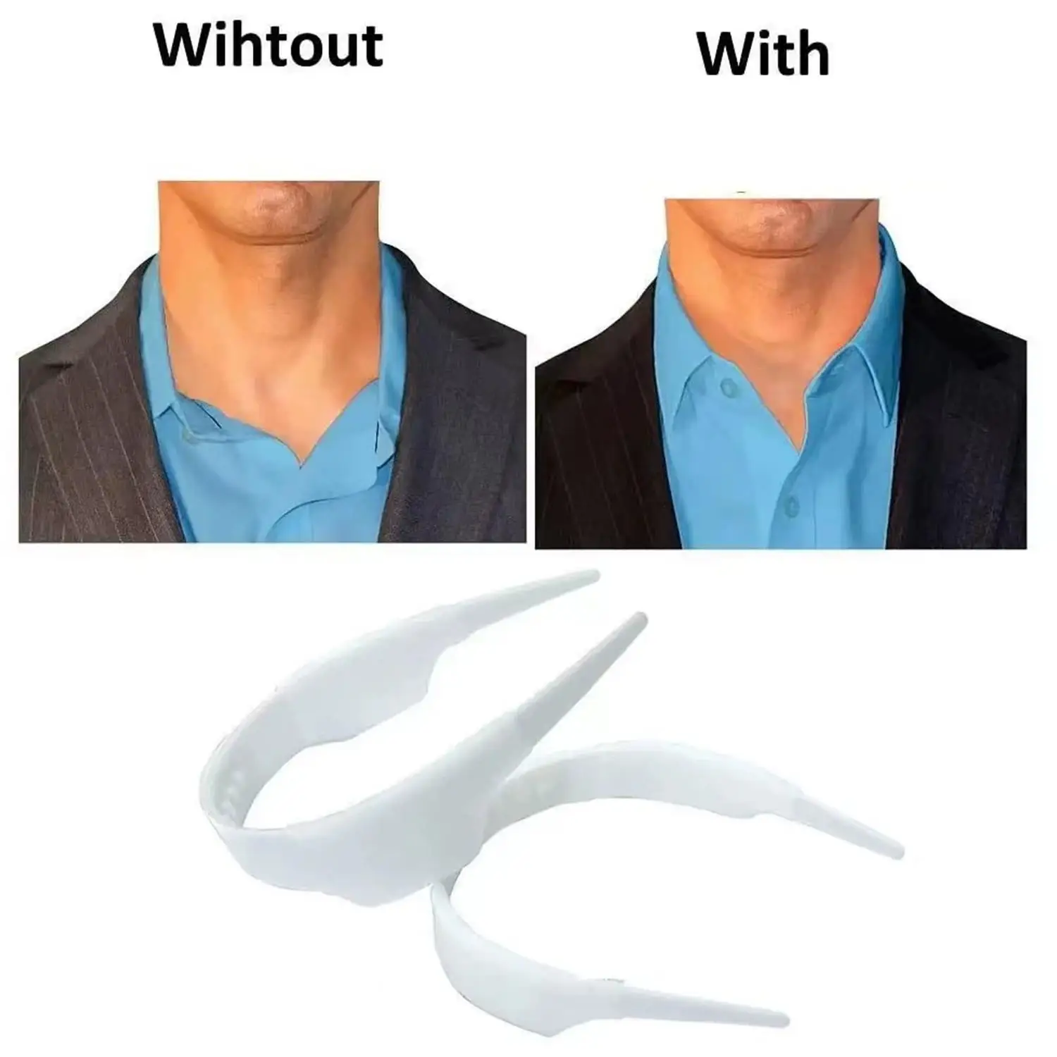 1 unidad de soporte para cuello de camisa, camiseta moldeadora de cuello levantado, camisa moldeadora de cuello antirollo, Kit de paquete de accesorios de ropa