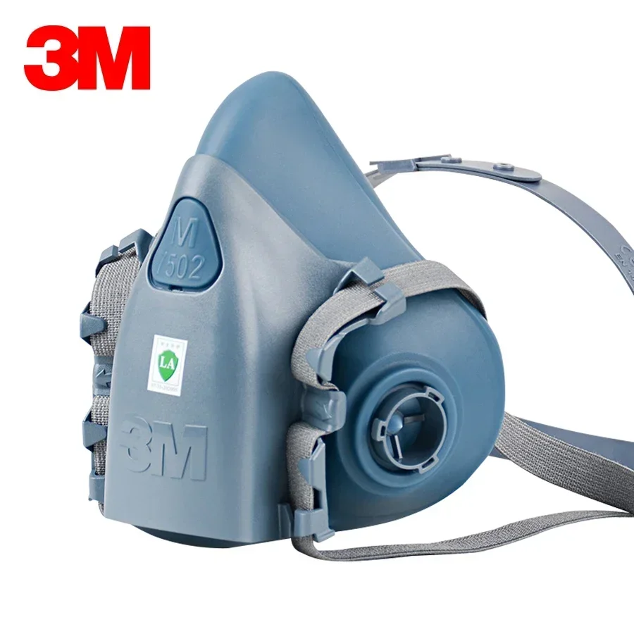 10 Uds 3M 7502 máscara de Gas respirador químico máscara protectora pintura Industrial Spray se puede combinar con 6000 filtro Anti Gas orgánico