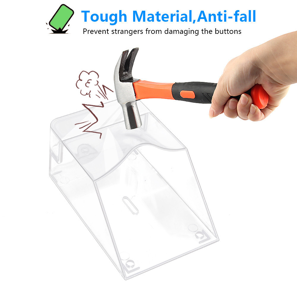 Cubierta impermeable para timbre inalámbrico, timbre de puerta, botón de timbre, cubierta protectora transparente para timbre de casa