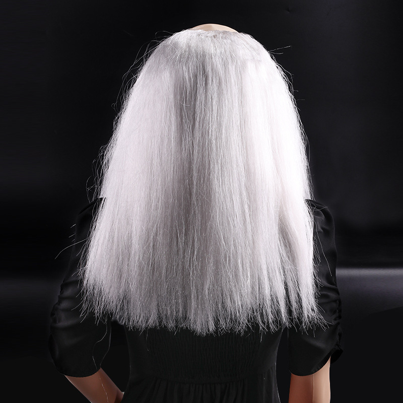 Halloween Cosplay Glatze Perücke für Erwachsene Alter Mann Glatze Tramp Perücke