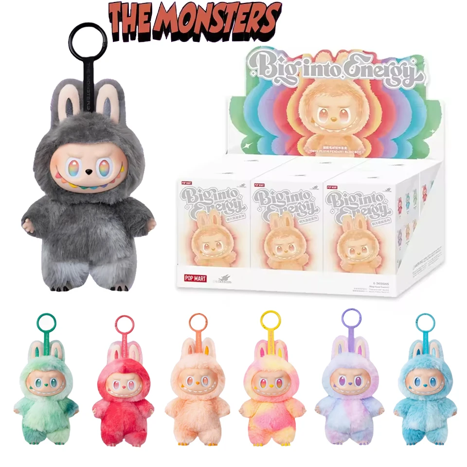 The Monsters V3\V2\V1 Big Into Energy Series Anime Macaron Figure Vinyl Face Doll Blind Box Figure Model Keychain Surprise Gift