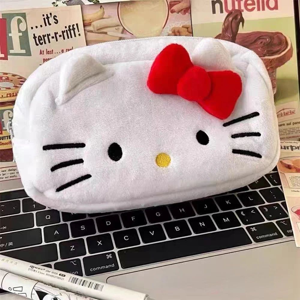 サンリオハローキティぬいぐるみ鉛筆バッグアニメ Kt 猫かわいい学生大容量文具バッグ学校賞女の子の誕生日プレゼント